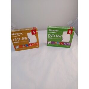 2 - Memorex DVD-RW  4.7GB - 4x - 120min - 5 pack NEW SEALED